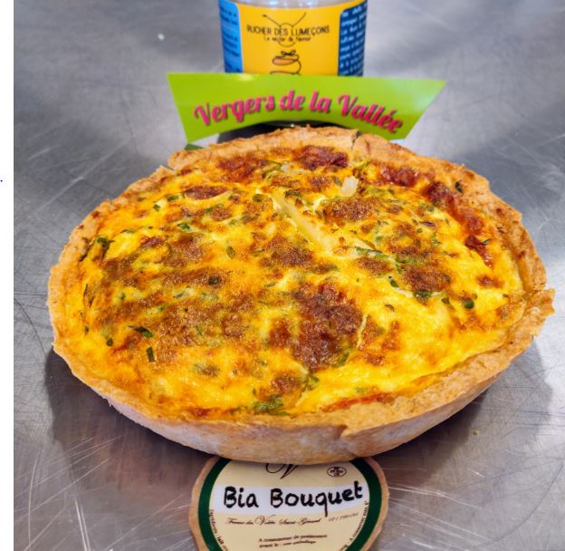 Quiche poire miel et Bia bouquet